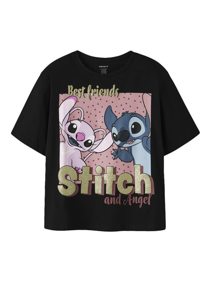 Topp Stitch Kortärmad Adara Svart
