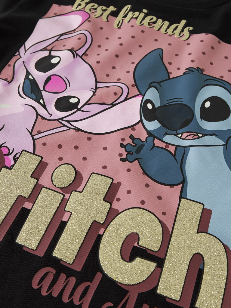 Topp Stitch Kortärmad Adara Svart