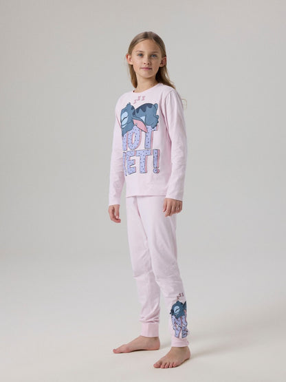 Pyjamas Stitch Anda 2-delad Rosa
