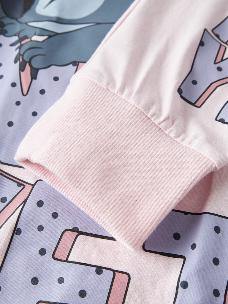 Pyjamas Stitch Anda 2-delad Rosa