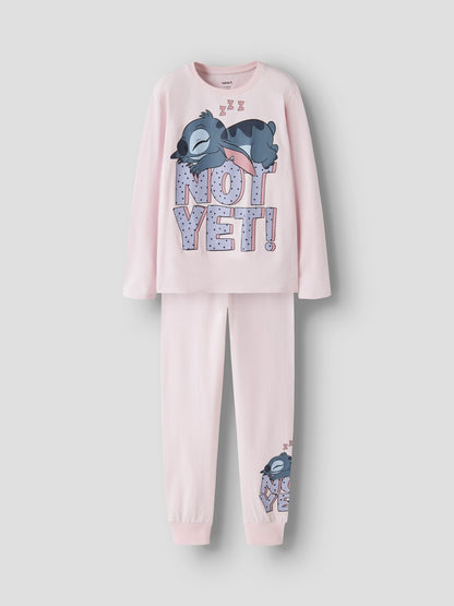 Pyjamas Stitch Anda 2-delad Rosa