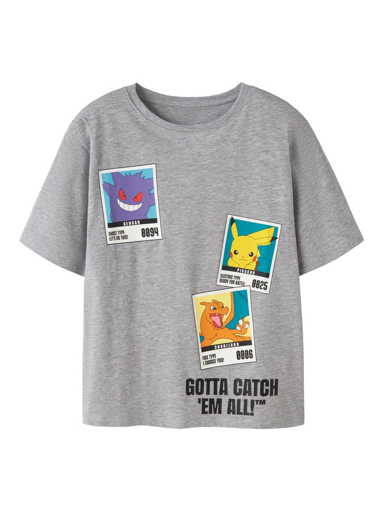 T-shirt Pokémon Kortärmad Sebast Grå