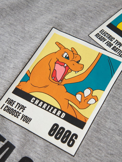 T-shirt Pokémon Kortärmad Sebast Grå