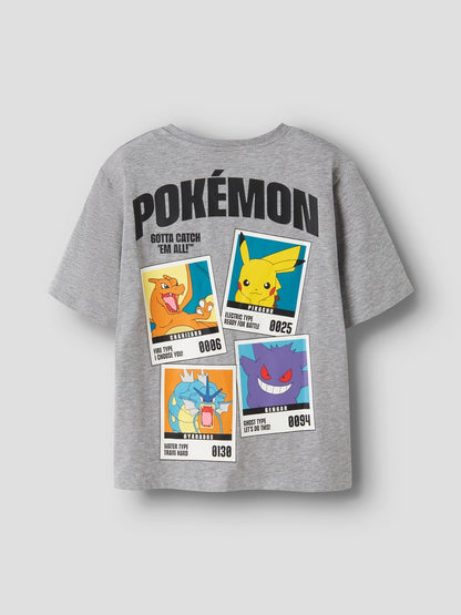 T-shirt Pokémon Kortärmad Sebast Grå