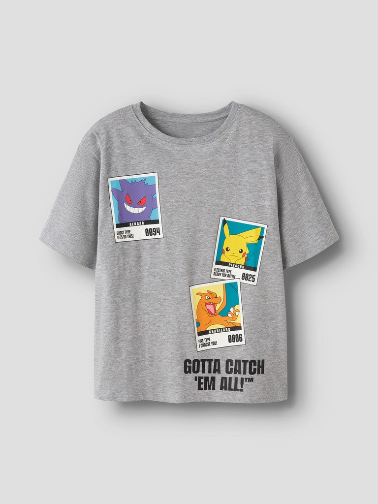 T-shirt Pokémon Kortärmad Sebast Grå