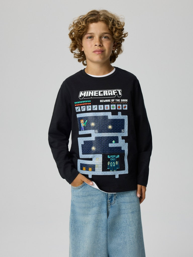 Långärmad Topp Minecraft Ar Svart