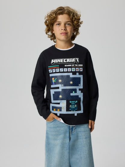Långärmad Topp Minecraft Ar Svart