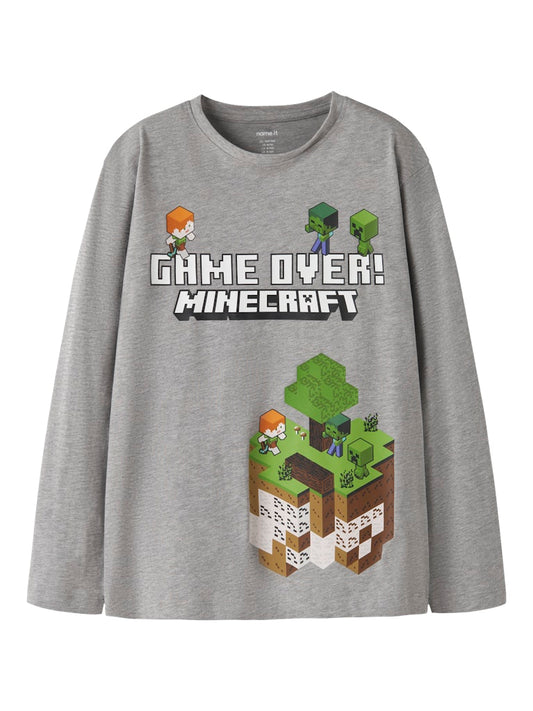 Långärmad Topp Minecraft Ar Grå