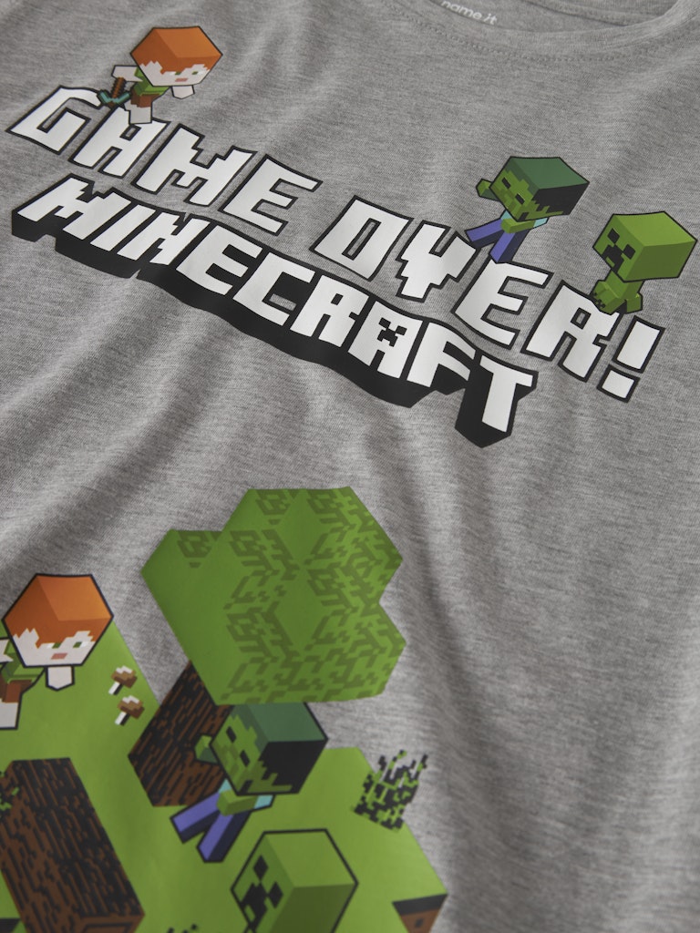 Långärmad Topp Minecraft Ar Grå