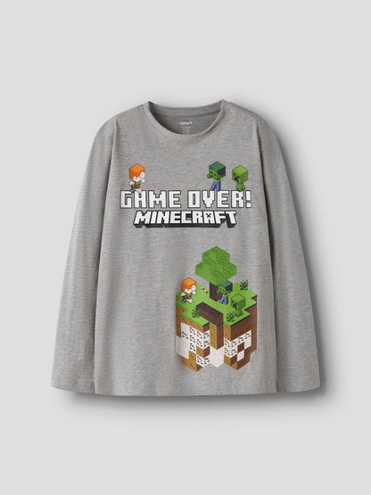 Långärmad Topp Minecraft Ar Grå