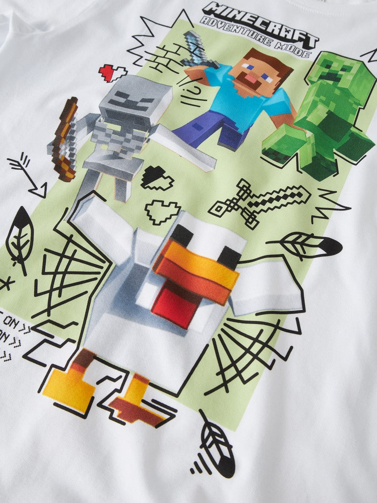 T-shirt Minecraft Kortärmad Sena Vit
