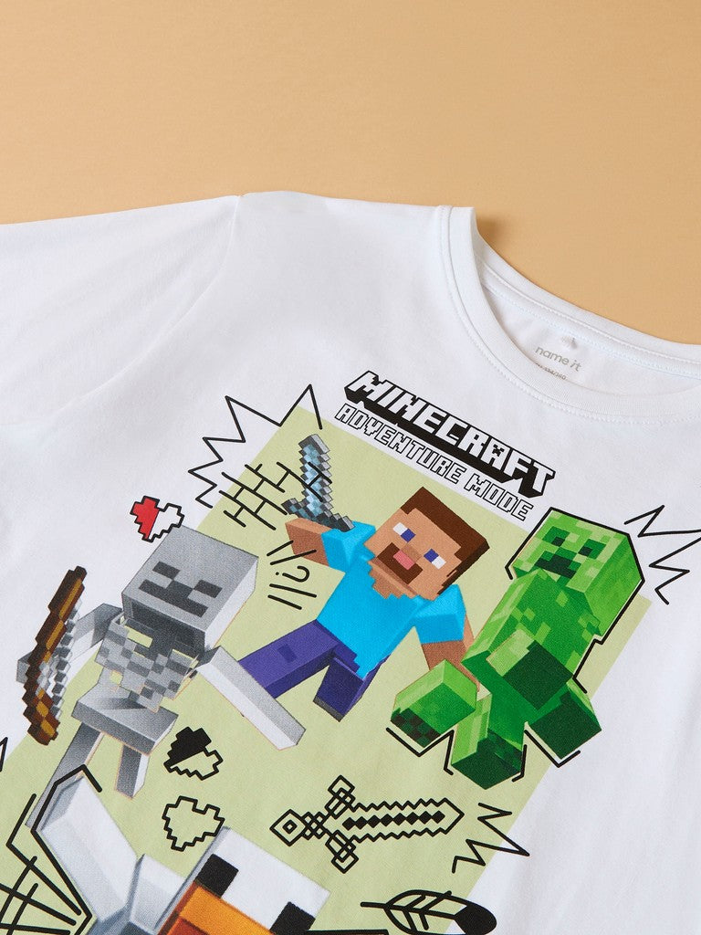 T-shirt Minecraft Kortärmad Sena Vit