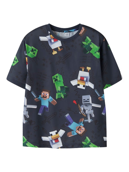 T-shirt Minecraft Stef Poly Blå