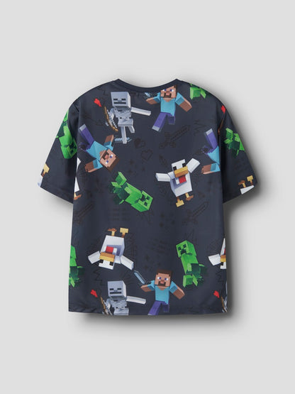 T-shirt Minecraft Stef Poly Blå
