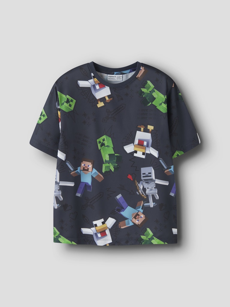 T-shirt Minecraft Stef Poly Blå