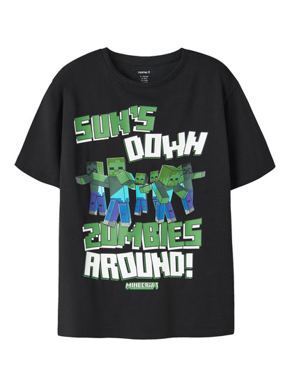 T-shirt Minecraft Kortärmad Siloh Svart