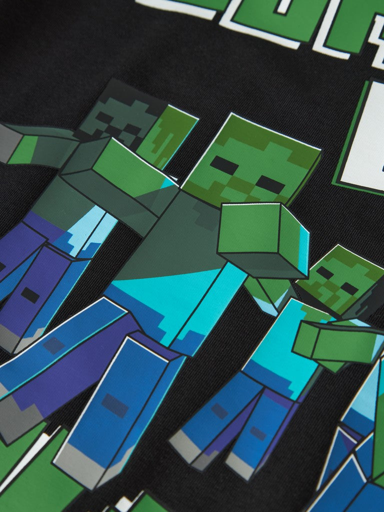 T-shirt Minecraft Kortärmad Siloh Svart