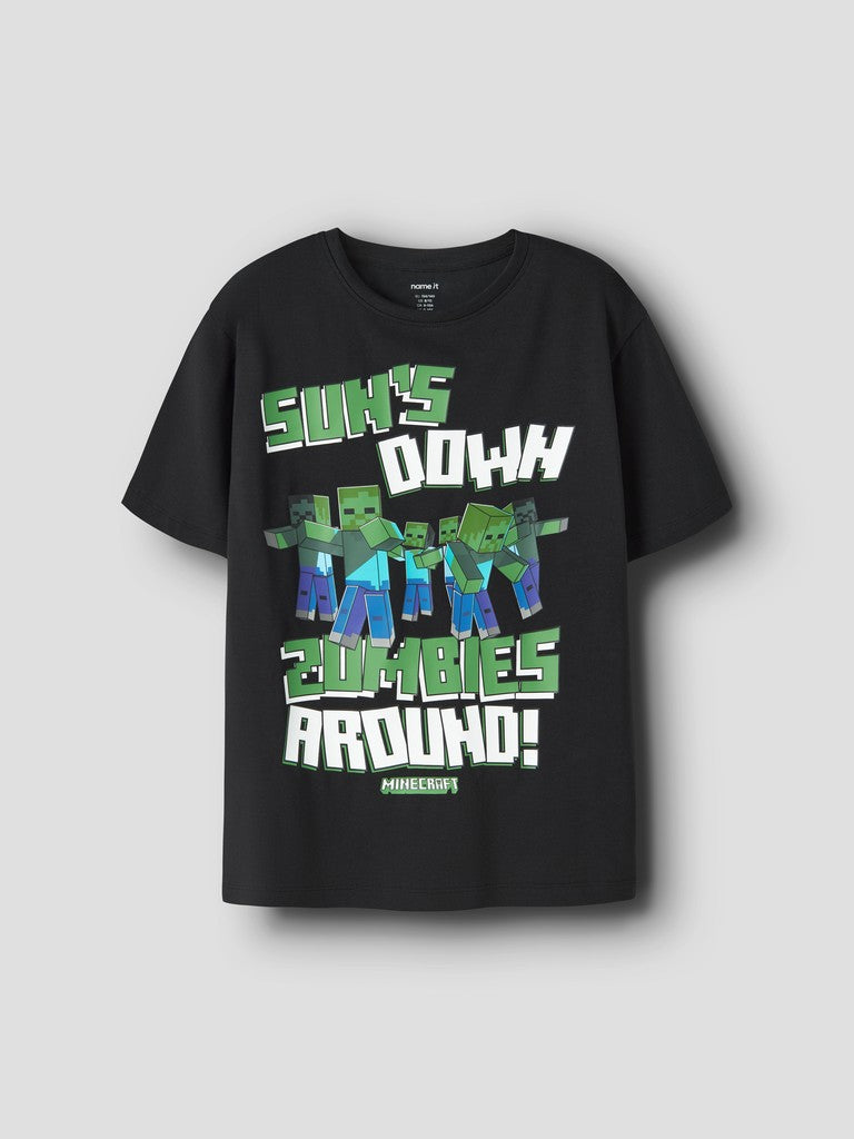 T-shirt Minecraft Kortärmad Siloh Svart