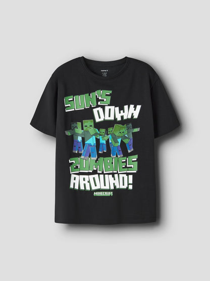 T-shirt Minecraft Kortärmad Siloh Svart