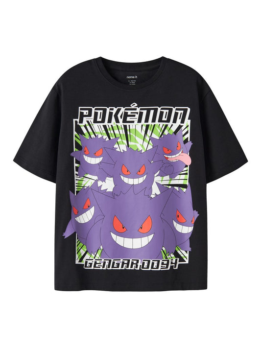 T-shirt Pokémon Kortärmad Gengar Sixth Svart