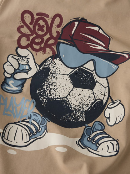 Långärmad Topp Fotboll Vux Beige