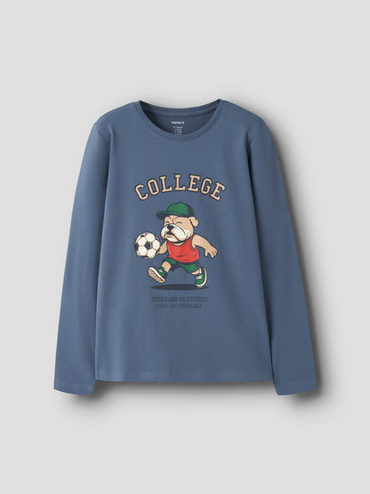 Långärmad Topp Fotboll Vux Blå