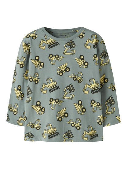 T-shirt Långärmad Grävmaskin Veldo Grön