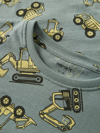 T-shirt Långärmad Grävmaskin Veldo Grön