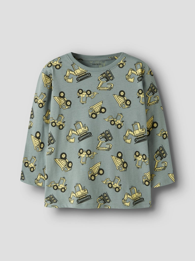 T-shirt Långärmad Grävmaskin Veldo Grön