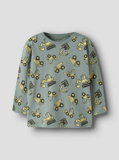 T-shirt Långärmad Grävmaskin Veldo Grön
