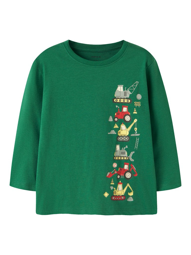 T-shirt Långärmad Grävmaskin Veldo Grön