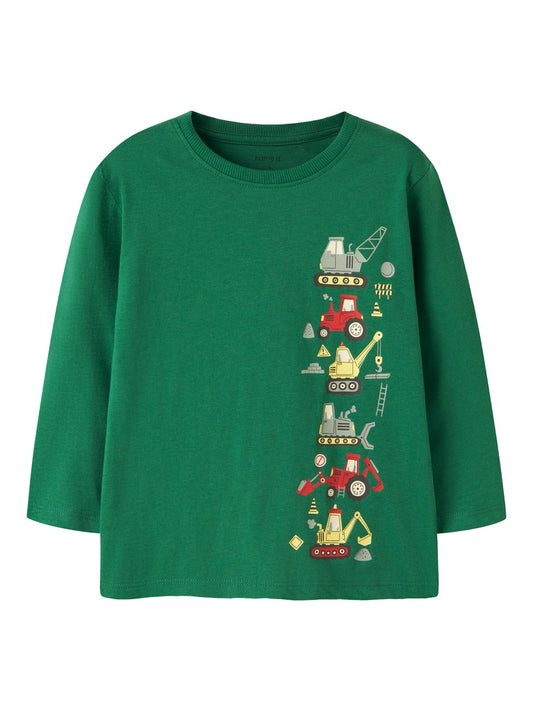T-shirt Långärmad Grävmaskin Veldo Grön