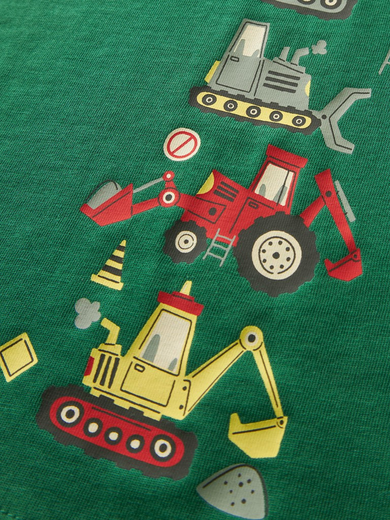T-shirt Långärmad Grävmaskin Veldo Grön