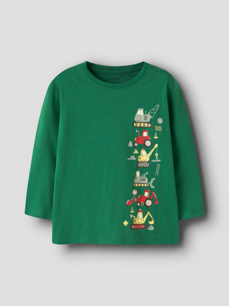 T-shirt Långärmad Grävmaskin Veldo Grön