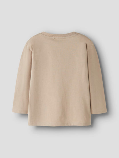 T-shirt Långärmad Grävmaskin Veldo Beige
