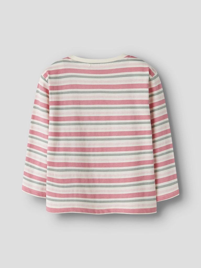 Långärmad Topp Randig Velda Vit Rosa