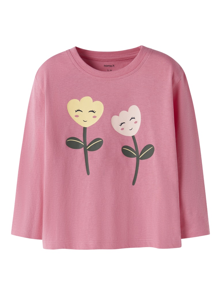 Långärmad Topp Blommor Velda Rosa