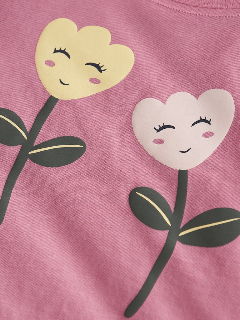 Långärmad Topp Blommor Velda Rosa