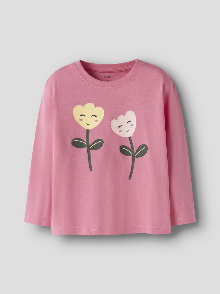 Långärmad Topp Blommor Velda Rosa