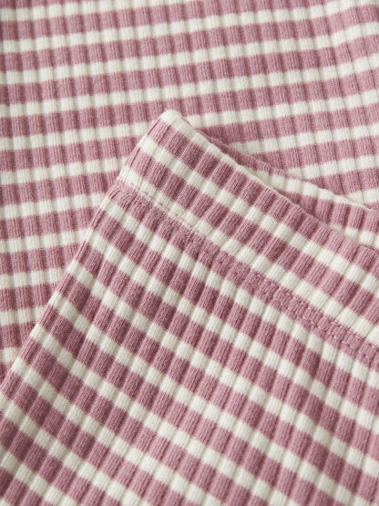 Bootcut Byxa/Leggings Vemma Ribbad Randig Rosa