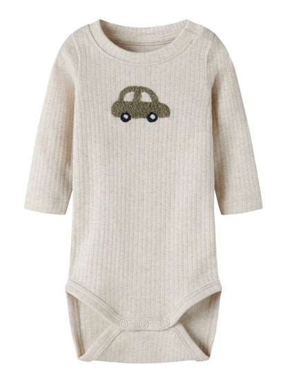Body Långärmad Olander Ribbad Bil Beige