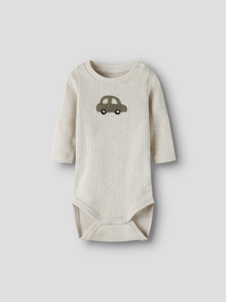 Body Långärmad Olander Ribbad Bil Beige