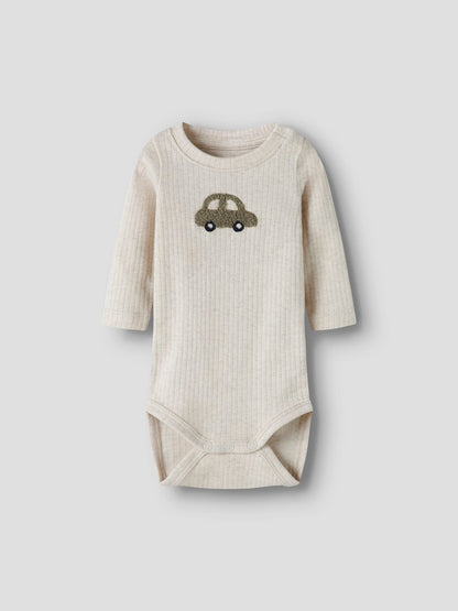 Body Långärmad Olander Ribbad Bil Beige
