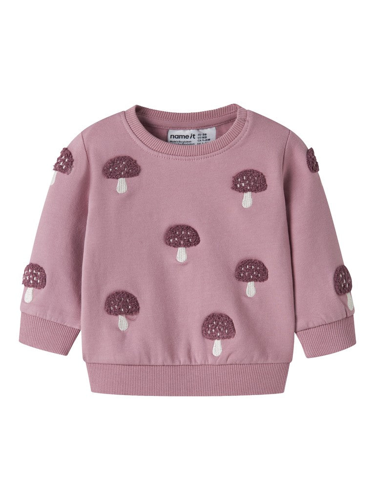 Sweattröja Svampar Oditte Rosa