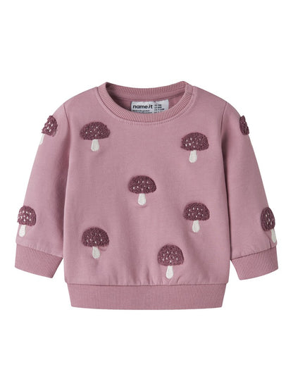 Sweattröja Svampar Oditte Rosa