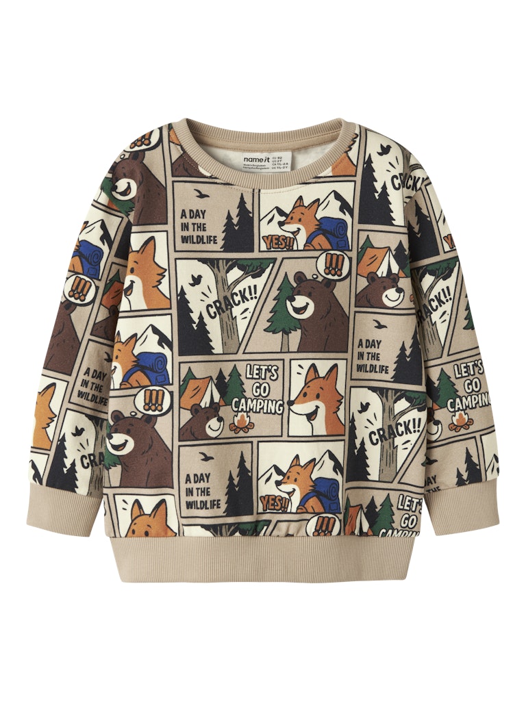 Sweattröja Djur Wildlife Oswaldy Beige