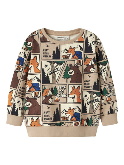 Sweattröja Djur Wildlife Oswaldy Beige
