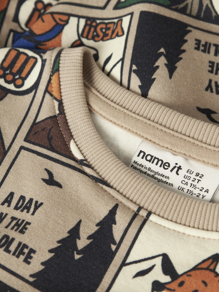 Sweattröja Djur Wildlife Oswaldy Beige