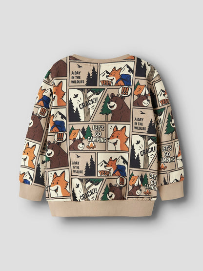 Sweattröja Djur Wildlife Oswaldy Beige