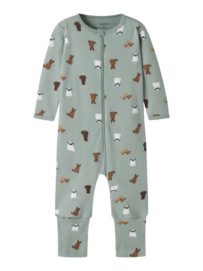 Pyjamas Hundar Dragkedja Grön